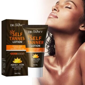 Body Self Tanning Lotion Sunless Tanner Cream Gold Tan Bronzer Sun-Kissed Glow Moisturizer Sunbathing Natural Tanner Skin Care