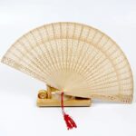 Personalized Carved Wood Wedding Fans, Wedding Gifts For Guests, Custom Logo，Birthday Party Gifts, With organza bag