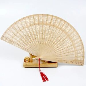 Personalized Carved Wood Wedding Fans, Wedding Gifts For Guests, Custom Logo，Birthday Party Gifts, With organza bag