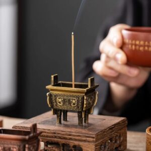 Alloy Mini Imitation Bronze Ding, Metal Censer Decoration, Incense Burner Aromatherapy Burner