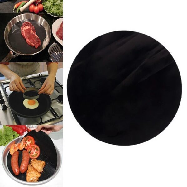 Pan Pad Reuseable Non-stick Pan Pad High Temperature Pan Liner Prevent Sticking Food Pot Mat Kitchen BBQ Baking Mat Tool