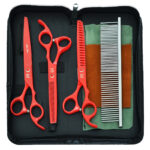Professional Pet Cutting Scissors Dog Cat Straight Curved Cutting Thinning Shears Animals Grooming Scissors