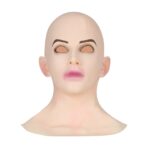 Full Head Mask High Quality Female Shaped Silicone Crossdresser Headgear Halloween Cosplay Accessory