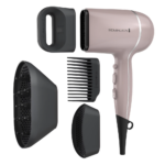 Blow Dryers Hair Dryer Pro Wet2Style Ceramic Ionic Hair Dryers, Purple With 4 Unique Attachments