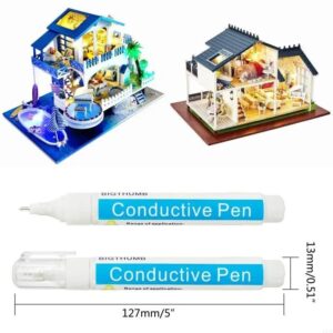 Conductive Paint Pen Easy to Use Circuit Repair Tools Fit for Circuit Experiment Luminous Card Circuits DIY Crafts