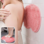Exfoliating Shower Massage Scraper Bathroom Non-slip Bath Mat Back Massage Brush Silicone Foot Wash Body Cleaning Bathing Tool