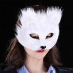 Halloween Cosplay Fox Mask Lace Sexy Eye Mask Animal Mask Half Face Erotic Lace Cat Mask Women