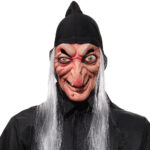 Halloween Horror Witch Mask Cosplay Ghost Face Joker Sorceress Old Nana Grandma Latex Helmet Haunted House Party Props