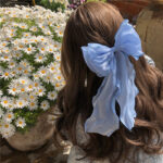 Metal Chiffon Big Bow Spring Clip Holiday Party Elegant Hair Clip Women's Creative Fashion Hair Accessories