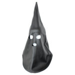 Sensory Deprivation Gimp Bandage Leather Mask Hood for Masquerade Halloween Mardi Gras Alien Supper Hero Easter Nightclub Party