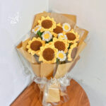 Flowers Girasol Flower Bouquet Ins Hand-Knitted Bouquet Teacher's Day Graduation Gifts Wedding Room Decor