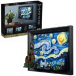 Compatible  Vincent Van Gogh The Starry Night Building Blocks Art Painting Bricks Moc Ideas Home Decorae Education Toy Gift