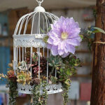 Iron Metal Birdcage Frame Wire Succulent Pot Metal Planter Iron Plant Basket  Bird Cage Decoration Hanging Flowerpot