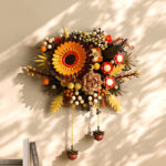 Wall-Mounted Eternal Flower Building Blocks Assembly Nordic Art Wall Hanging Flowers Bricks for Girls Gifts Home Decoration