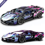 Technical Colorful Lanborghnised Sport Car Building Blocks Speed Vehicle Construction Bricks Set Toys Gifts