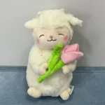 Sweet White Sheep Lamb Tulip Flower Soft Plush Hug Doll Plush Toys Kids Sleeping Toys Girls Birthday
