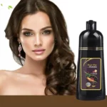 Herbal Hair Dye Shampoo Hair Color Shampoo for Gary Hair Dark Brown Black for Grey Coverage