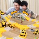 DIY Car Race Magic Rail Track Sets Brain Game Flexible Curved Creates Vehicles Toys Plastic Colored Railroad