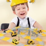 DIY Car Race Magic Rail Track Sets Brain Game Flexible Curved Creates Vehicles Toys Plastic Colored Railroad