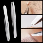 Eyebrow Tweezer Stainless Steel Slanted Eye Brow Clips Hair Removal Makeup Tools Eyelashes Extension Double