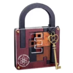 High Difficulty Level IQ Game Einstein Lock Wooden Puzzle Brain Teaser Unlock Key Toy Kids Educational Juegos