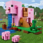 Pig House Building Block With Figures Collect Fit Assembling Educational Bricks, Gifts