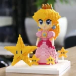 Mini Block Anime King Bowser Model Princess Peach Building Bricks Kids Toys Yoshi Auction Figures Children Christmas