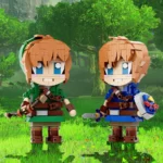 Mini Character Link Figure Model Building Blocks Game Zelda Role with Equipment Shield DIY Bricks Toys Sets