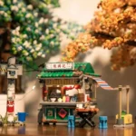Mini Japanese Octopus Braised Restaurant Food Shop Street View Building Blocks Boys