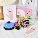 Montessori Color Cognition Matching Puzzle Finger Rings Toy for Children Parent-Child Interactive Table Game