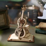 Wooden Puzzle Magic Cello Mechanical Music Box Moveable Stem Funny Creative Toys for Child Girls