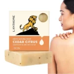 Mens Soap Bar Cedar Citrus Men's Natural Soap 100g Manly Smelling Clear Skin Face Cleanser & Cleansing Body Wash Soap Skincare