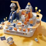 Space Theme Car Adventure Track Toys Racing Rail Car Children Educational Toys Brain Game Mechanical Interactive Train