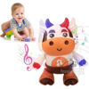 Baby Cow Musical Toys Dancing Walking Baby Cow Toy with Music and LED Lights Dancing Toys Baby Toys