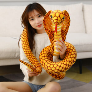 Simulated Colorful Cobra Plush Toy Stuffed Animals Snakes Plushies Doll Funny Spoof Joke Soft Toys Home Decor