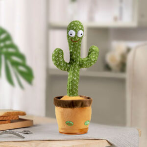Dancing Cactus Repeat Talking Toy Electronic Plush Toys Can Sing Record Lighten USB Early Education Funny