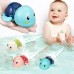 Baby Bath Toys Toddlers Bathing Cute Swimming Turtles Clockwork Play Water Baby Wind-up Toys for Kids Preschool