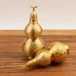 Gourd Feng Shui Wu Calabash Ornament Lou Pendant Housewarming Sculpture Decor Table Home Golden Lucky