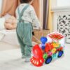Electric Train Universal Walking Train Colorful Light Musical Toys For Children Toddler Kids