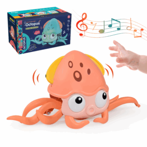 Interactive Crab Toy for Baby Crawling Crab Techno Escape Electronic Toys with Music Toddler