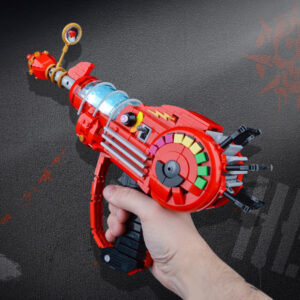 Red Call of Duty Ray Gun Model Bricks DIY Game Weapon Ray-guns Building Blocks Kit Props Toys For Birthday Gifts