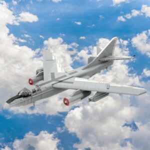 Sky Warrior Electronic Warfare Aircraft Building Blocks Assemble DIY Fighter Toy Brick Holiday Gift