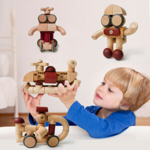 Magnets Toy Wooden Construction Set Games Magnetic Building Blocks Montessori Toys For Girls Boys Babies