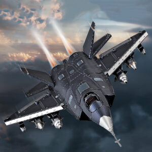 3D Metal Puzzle Military Weapon Stealth Fighter Model Building Kits Assembly Airplane Jigsaw Puzzles