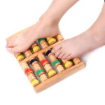 Wooden Foot Massager Reflexology Roller Heath Therapy Acupressure Relax Massage Pain Stress Relief Feet Care Massager Tools