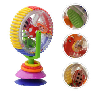 Baby Rotating Ferris Wheel Rattle with Suction Cup Early Development Rattle Toy Funny Feeding Plaything