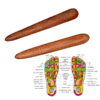 Wooden Foot Spa Physiotherapy Reflexology Acupressure Thai Foot Massage Health Chart Free Massage Stick Tool