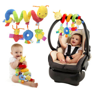 Baby Crib Hanging Rattles Toys Car Seat Toy Soft Mobiles Stroller Crib Cot Spiral Toy Pram Hanging Dolls for Babies