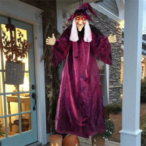 Halloween Zombie Witch Hanging Ghost Head Terrible Eyes Horrible Decoration Prop Terrible
