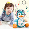 Baby Crawl Toy Electric Crawling Penguin with Light Music Cartoon Animals Interactive Development Toys